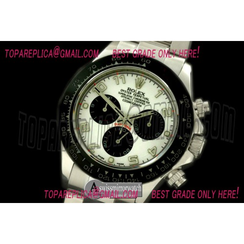 Rolex Daytona 116519 SS/CER/SS Black Num A-7750 Sec@6