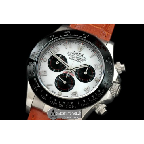 Rolex Daytona 116519 SS/CER/LE White Num A-7750 Sec@6