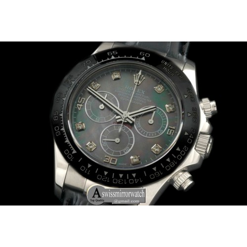Rolex Daytona 116519 SS/CER/LE MOP Green Diamond A-7750