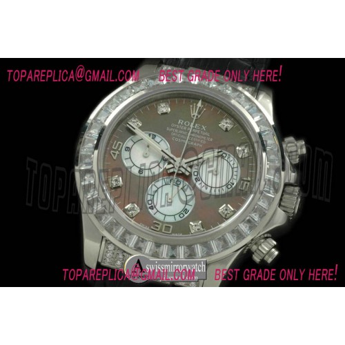 Rolex 2011 SS/SQ-Diam/LE Grey/Wht Diam A-7750 Sec@6