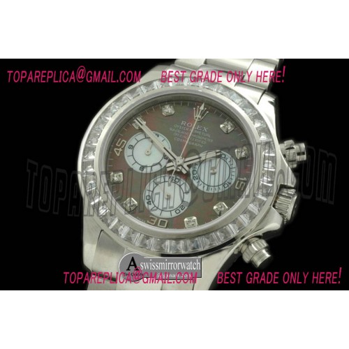 Rolex 2013 SS/SQ-Diam/SS Grey/Wht Diam A-7750 Sec@6