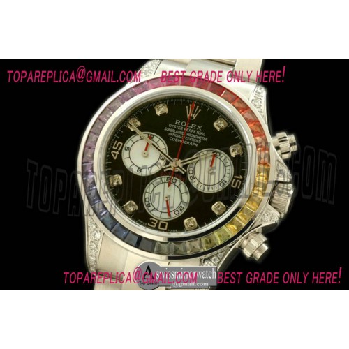 Rolex SS/SS/Colour Diam Bez Black Diam A-7750 Secs@6.00