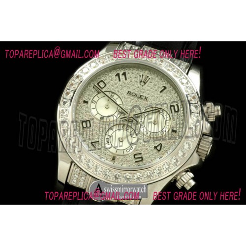 Rolex Daytona SS/LE/Diam Bez Full Diam Num A-7750 Secs@6.00