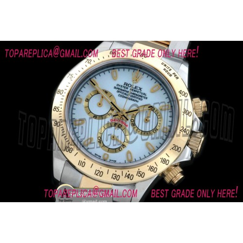 Rolex Daytona 116523 YG/SS White Stick A-7750 Sec@6