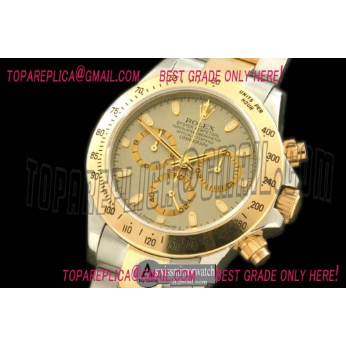 Rolex Daytona 116523 YG/SS Grey Stick A-7750 Sec@6