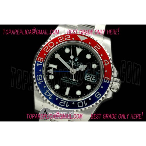 Rolex SS/SS 2013 GMT Blue-Red Asian 2813