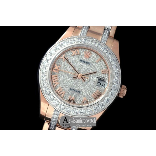 Rolex Diam Bez RG Diamond/Roman Asian 2813 Rolex Diam Bez RG Diamond/Roman Asian 2813