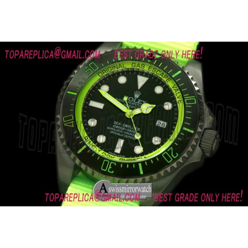 Rolex DeepSea Watch What if Edition PVD Blk/Grn A2813