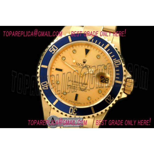 Rolex Submariner 16619 Serti Gold FG Sub Asian 2824/3135