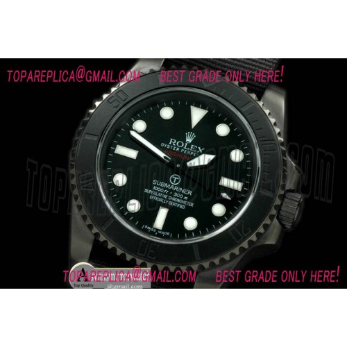 Rolex Submariner Pro Hunter Military Sub SS/NT Black Asian 2836
