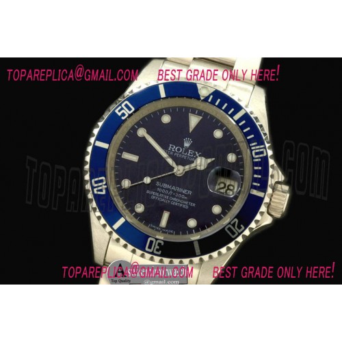 Rolex Submariner 16610 Blue SS Sub Swiss 2824/3135
