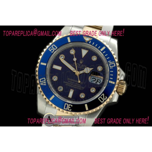 Rolex Submariner 116613 Blue 14K TT/Diam Sub Swiss 2836/3135
