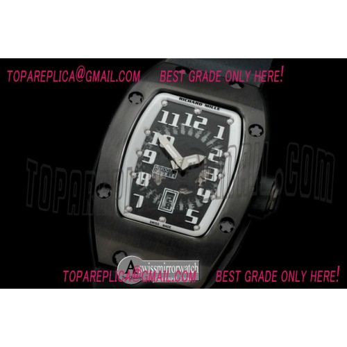 Richard Mille RM 007 PVD/RU Black/White Asian 21J Decorated
