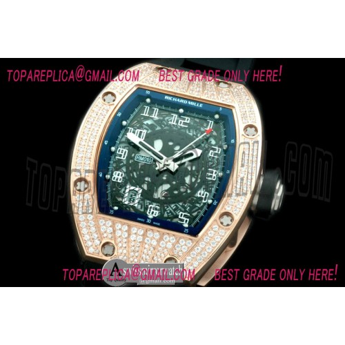 Richard Mille RM 010 Bling Bling Limtied Edtion RG/RU Diam/Blue Asian 21J Decorated