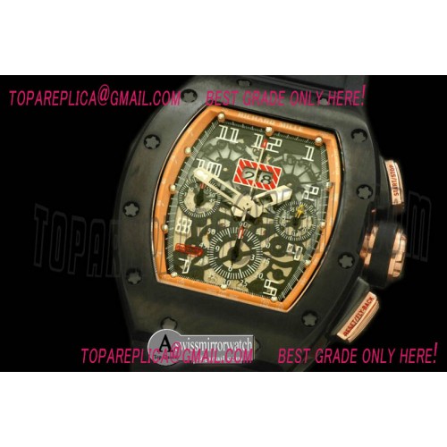 Richard Mille Carbon/Rose Gold Flyback PVD/RU Asian 7750
