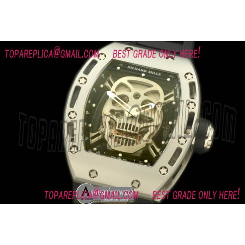 Richard Mille  052 Skull Tourbillon SS/RU Black Asian 21J Decorated