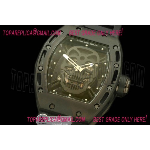 Richard Mille 052 Skull Tourbillon PVD/RU Black Asian 21J Decorated