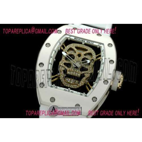 Richard Mille Skull Tourbillon CER/RG/RU Gold Asian 21J Decorated