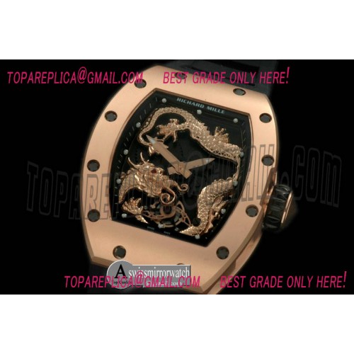 Richard Mille Jackie Chan Dragon Tourbillon RG/RU Black/Gold Asian 21J