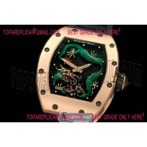 Richard Mille Jackie Chan Dragon Tourbillon RG/RU Black/Green Asian 21J