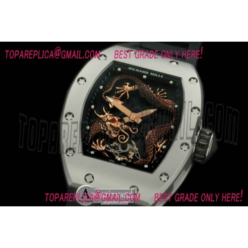 Richard Mille Jackie Chan Dragon Tourbillon SS/RU Black/Gold Asian 21J