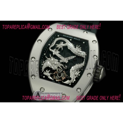 Richard Mille Jackie Chan Dragon Tourbillon SS/RU Black/Plat Asian 21J