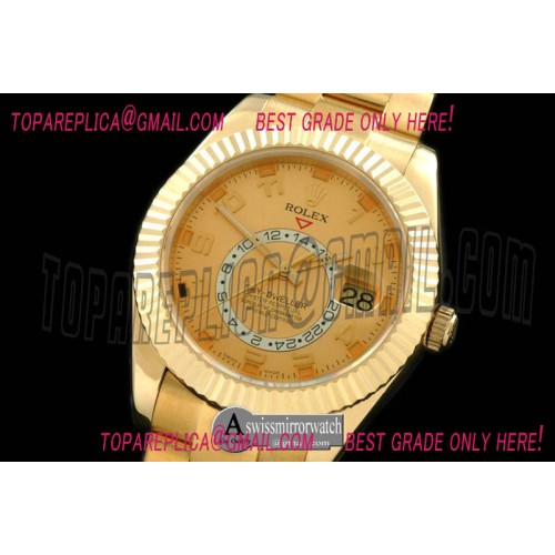 Rolex SkyDweller YG/YG Gold Asian 2813