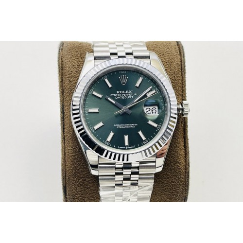 Rolex DateJust 36 SS 126234 VSF 1:1 Best Edition 904L Steel Green Sundust Dial on Jubilee Bracelet VS3235