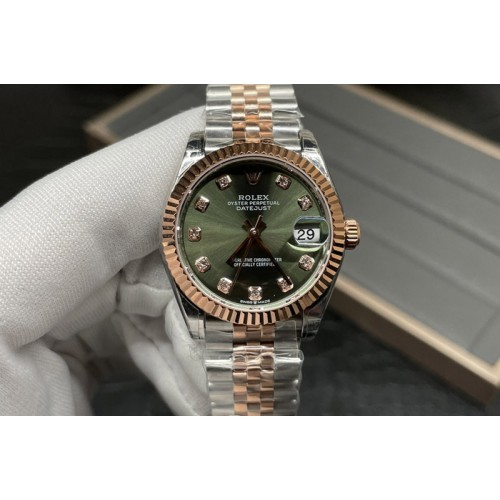 Rolex Datejust 31mm 178274 SS/YG GSF Best Edition Green Diamond Markers Dial on YG Jubilee Bracelet SEIKO NH05A