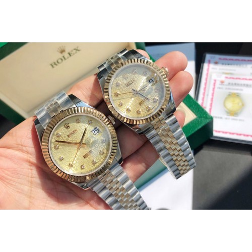 Rolex DateJust 36/41mm 126333 1:1 Best Edition SS/YG Gold Wrapped Gold Computer Dial on Oyster/Jubliee Strap
