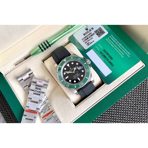 Rolex Submariner 126610 LV Green Ceramic Bezel 904L Steel 1:1 Best Edition Black Dial On Black Rubber band Swiss Eta-2824 Rolex Submariner 126610 LV Green Ceramic Bezel 904L Steel 1:1 Best Edition Black Dial On Black Rubber band Swiss Eta-2824