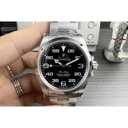 Rolex Air-King 126900 JVS 1:1 Best Edition 904L Steel Black Dial on SS Bracelet VR3230