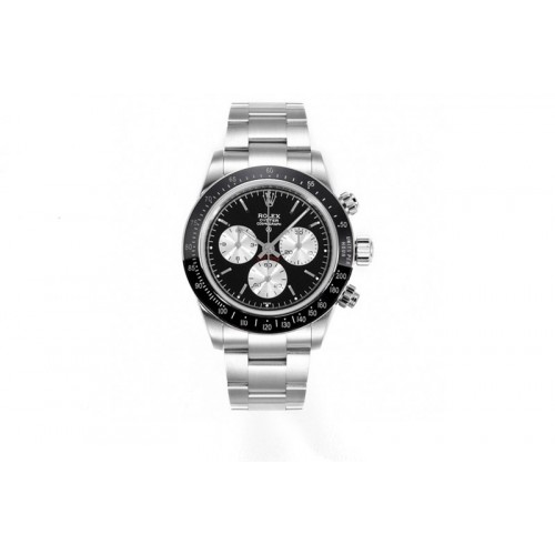 Rolex Daytona Blaken IPK Best Edition Black/White Dial on SS Bracelet A7750