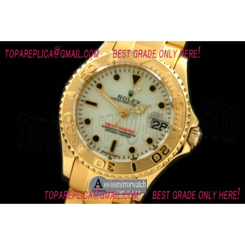 Rolex Yachtmaster Mid YG White Swiss Eta 2836/3135