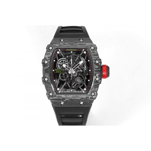Richard Mille RM035-01 Black Carbon RMX Best Edition Skeleton Dial on Black Rubber Strap Clone RMUL2 Richard Mille RM035-01 Black Carbon RMX Best Edition Skeleton Dial on Black Rubber Strap Clone RMUL2