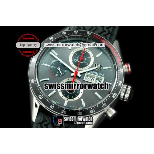 Tag Heuer Carrera 43mm Limited Ed Chrono SS/RU Grey A-7750