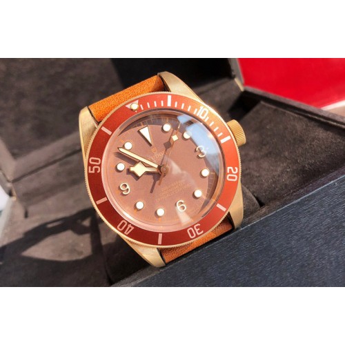 Tudor Heritage Black Bay Bronze 1:1 Best Edition on Brown Leather Strap SW200