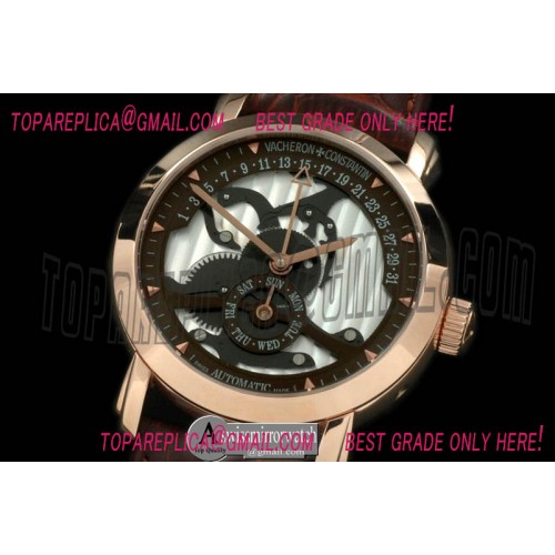 Vacheron Constantin Malte Retrogating Day/Date RG/LE Brown Asian 2813