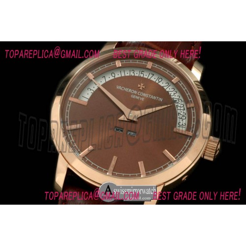 Vacheron Constantin Patrimony Perpertual Calendar RG/LE Brown Asian 2813