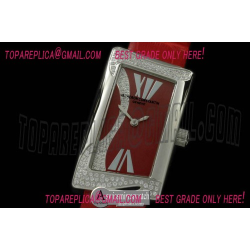 Vacheron Constantin Ladies SS/Diam/LE Red Swiss Qtz