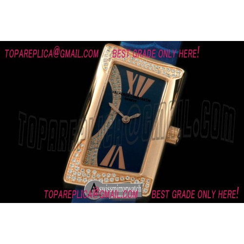 Vacheron Constantin 1972 Ladies RG/Diam/LE Blue Swiss Qtz