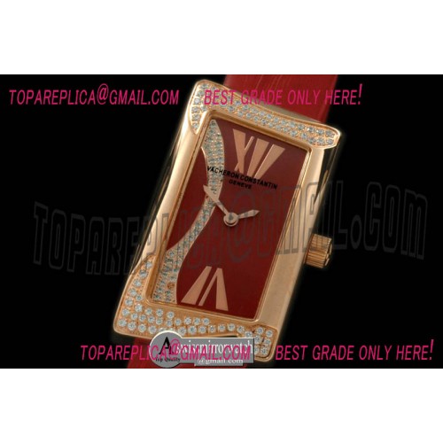 Vacheron Constantin 1972 Ladies RG/Diam/LE Red Swiss Qtz