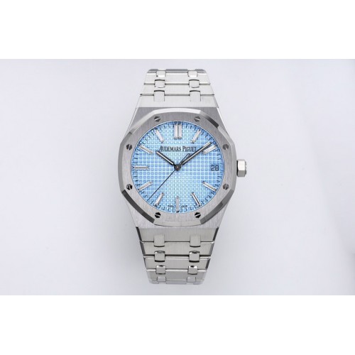 Audemars Piguet Royal Oak 41mm 15510BC SS ZF 1:1 Best Edition Ice Blue Crystal Dial on SS Bracelet SA4302 Super Clone V3