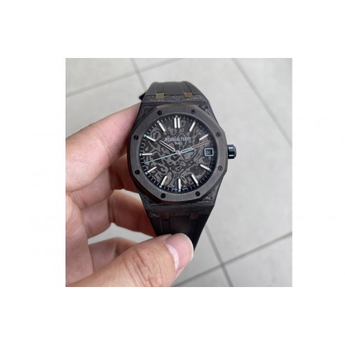 Audemars Piguet Royal Oak 15500 NTPT Diw  1:1 Best Edition Black Dial With Tiffany Blue on Bracelet SA4302 Super Clone