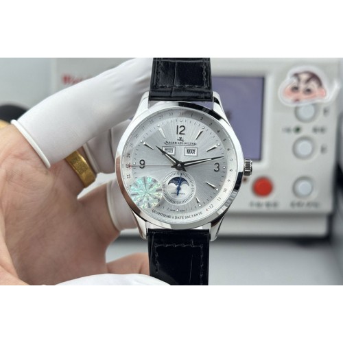 Jaeger-LeCoultre 1558420 SS 5C Factory Best Edtion 39mm White Dial on Black Leather Strap JL8661