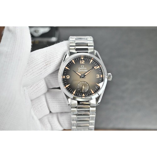 Omega Railmaster 38mm SS  Brown/Gray Dial on SS Bracelet OM8804