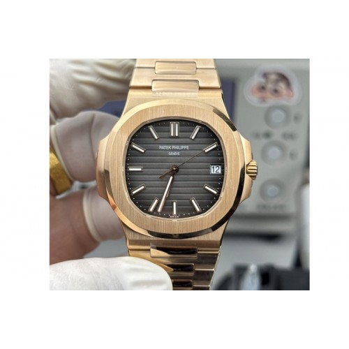 Patek Philippe Nautilus 5711 RG DDF 1:1 Best Edition Gray Dial on RG Bracelet DD330 Super Clone (Weighted)
