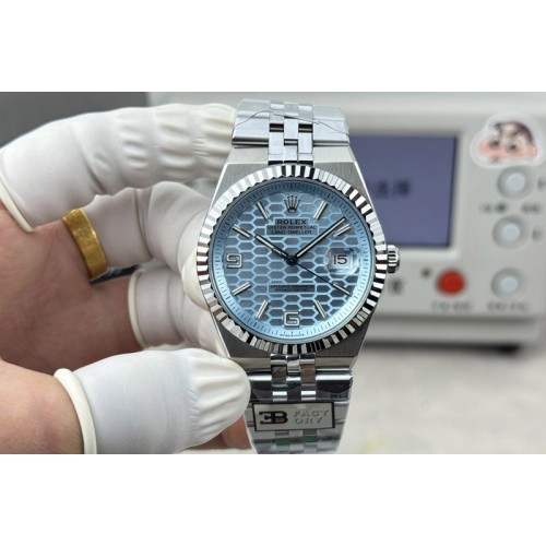 Rolex Land Dweller 127336 Gain Weight SS B Factory Ice Blue Dial On SS Bracelet A7135(164g)