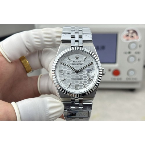 Rolex Land Dweller 127386 Gain Weight SS B Factory White Dial On SS Bracelet A7135(164g)