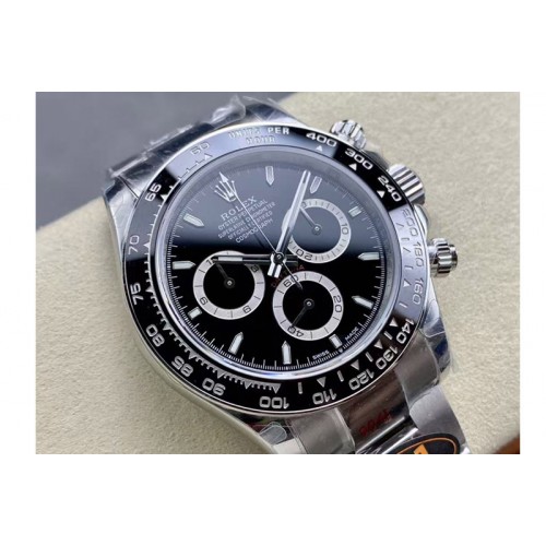 Rolex Daytona 126500 QF 1:1 Best Edition 904L Steel Black Dial on SS Braclet SH4131(Gain weight) Rolex Daytona 126500 QF 1:1 Best Edition 904L Steel Black Dial on SS Braclet SH4131(Gain weight)